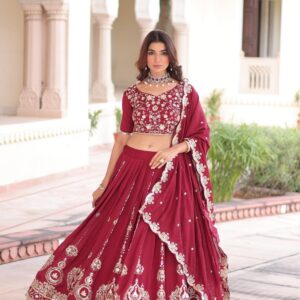 pr ka 5052 attractive look vichitra silk stitch lehenga unstitch choli in wholesale surat