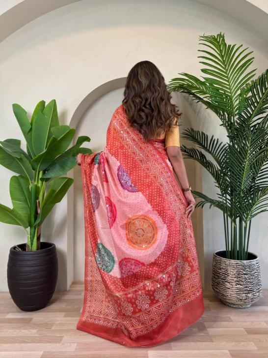 pr kesariya tissue silk weaving bandhani prints best saree in wholesale surat 6 2025 11 18 16 50 48 pr kesariya tissue silk weaving bandhani prints best saree in wholesale surat Rehmat Boutique pr kesariya tissue silk weaving bandhani prints best saree in wholesale surat - Image 7