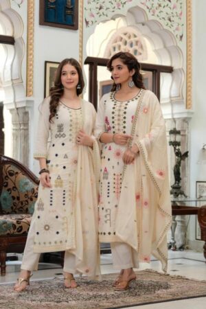 pr modern amazing mul mul cotton full stitch combo set suit in wholesale surat