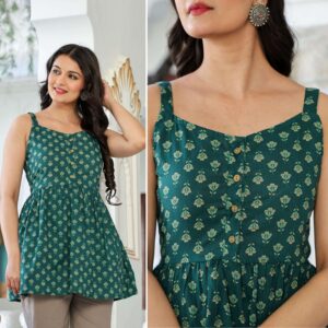 pr modern cotton sleeveless stylish full stitch combo tops in wholesale surat