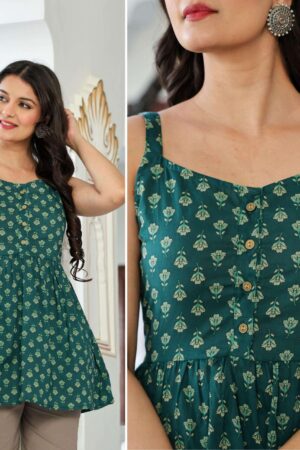 pr modern cotton sleeveless stylish full stitch combo tops in wholesale surat