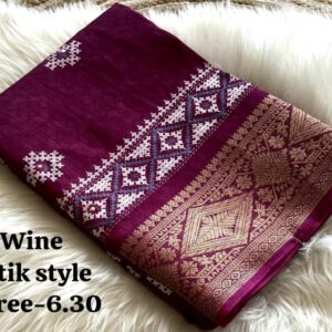 pr nandini unique cotton crape batik print saree in wholesale surat