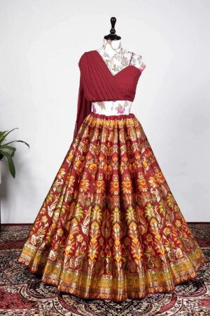 pr nnk2018blk Banarasi silk Zari Weaving Work Lehenga