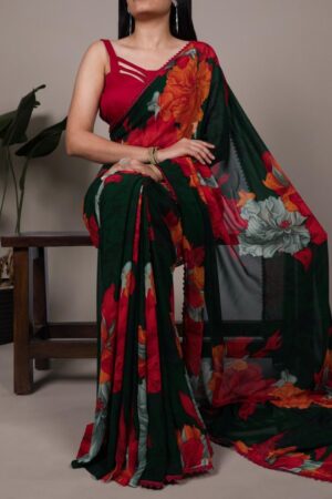 pr ynf7032 trendy weightless marbal sarees in wholesale surat