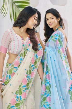 rajpath gulabi series 650001-650006 linen silk wholesale saree