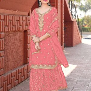 ramsha r 1274 I to L nx fully stitch amazing crunchy pakistani plazzo suit in wholesale surat