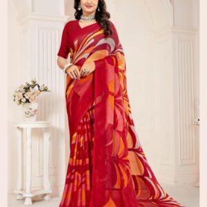 ruchi star chiffon vol 221 series 60601 A to 60603 D pretty look best saree in wholesale surat