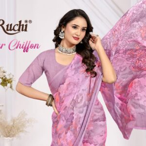 ruchi star chiffon vol 223 series 60901 A to 60901 D daily wear saree in wholesale surat