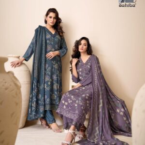 sahiba nazneen series 4078 to 4039 unique readymade pashmina twill salwar kameez in wholesale surat