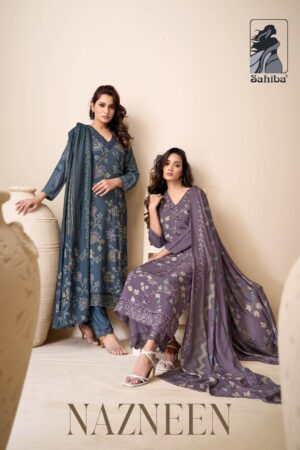 sahiba nazneen series 4078 to 4039 unique readymade pashmina twill salwar kameez in wholesale surat