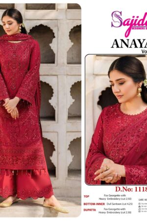 sajida designer anaya vol 3 georgette 1118 single pakistani suit in wholesale surat 2025 11 13 18 20 Home Rehmat Boutique sajida designer anaya vol 3 georgette 1118 single pakistani suit in wholesale surat