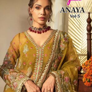 sajida designer anaya vol 5 series 1122 to 1124 georgette pakistani suit in wholesale surat