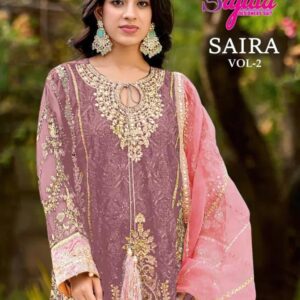 sajida designer saira vol 2 series 1131 A to 1131 D georgette designer pakistani salwar kameez in wholesale surat