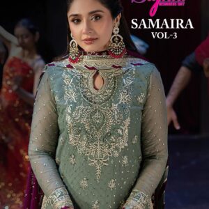 sajida designer samaira vol 3 series 1094 to 1096 georgette pakistani suits in wholesale surat