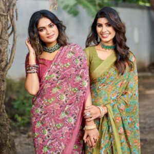sanskar tex prints shankara series 51001 to 51006 georgette amazing saree in wholesale surat
