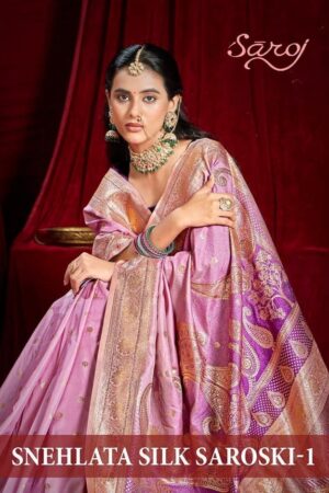 Saroj Snehlata silk saroski vo.1 series 1001 to 1006 50*600 silk saree in wholesale surat