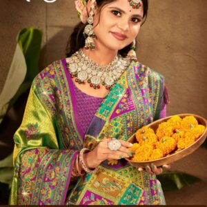 Saroj Traditional Satin Silk vol.2 series 1001 to 1004 Tissue silk saree in wholesale surat