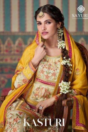 sayuri kasturi series `5715-5716 PREMIUM REAL SIMAR SILK wholesale salwar kameez in surat
