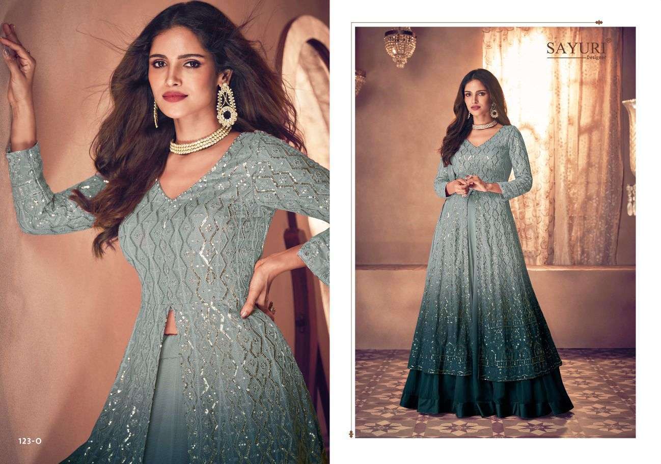 sayuri noor platinum shaded new colors series 123 real georgette suit - Image 2
