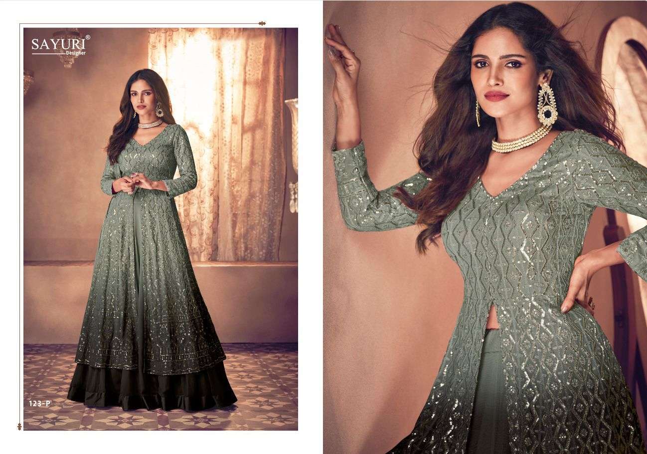 sayuri noor platinum shaded new colors series 123 real georgette suit - Image 5
