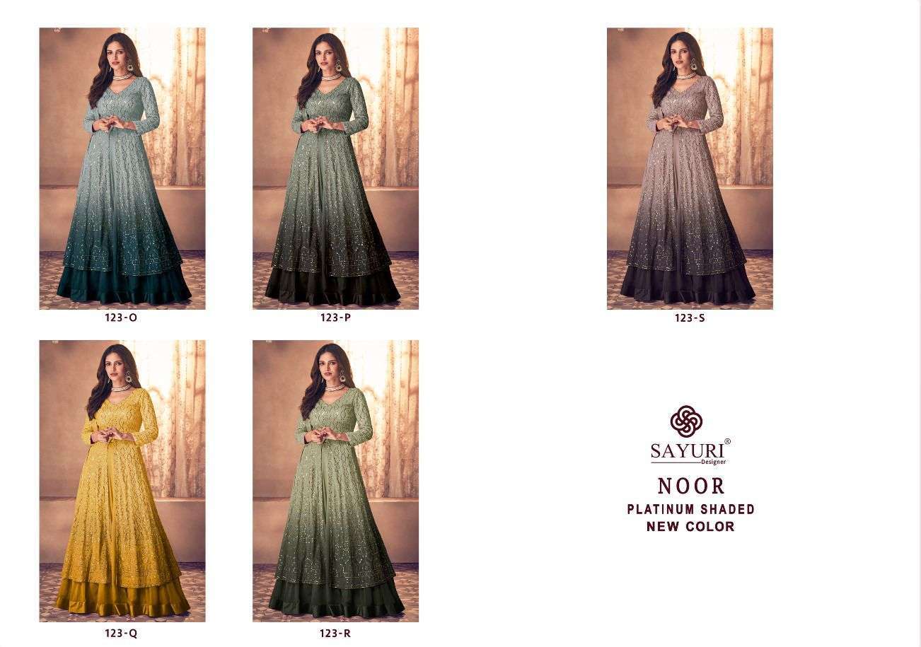 sayuri noor platinum shaded new colors series 123 real georgette suit - Image 8