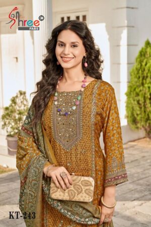 shree fab kt 243 viscose muslin wholesale suit