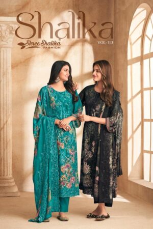 shree shalika fashion shalika vol 113 series 1301 to 1306 georgette classic suits in wholesale surat