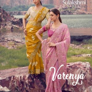 sulakshmi varenya series 8601 To 8614 tissue silk with jacquard occasion wear sarees in wholesale surat