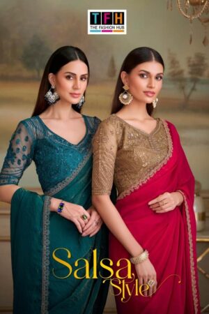 tfh salsa style vol 5 series 8101 TO 81116 georgette silk traditional saree in wholesale surat