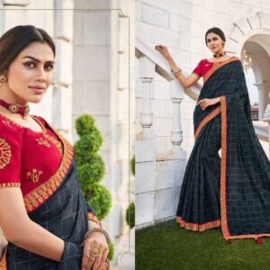 Vanya Festiva mix Fancy Fabric With Beutifull Border saree in wholesale surat