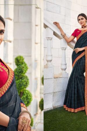 Vanya Festiva mix Fancy Fabric With Beutifull Border saree in wholesale surat