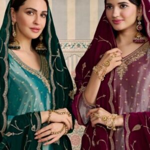 vinay kuleesh sarita series 76921 to 76924 kanjivaram silk jacquard salwar kameez in wholesale surat