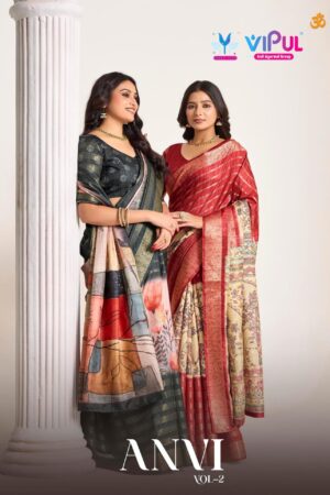 vipul fashion anvi vol 2 series 91845 to 91852 luxurious silk sarees in wholesale surat