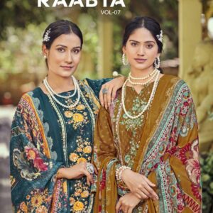 zulfat raabta vol 7 series 659001-659006 JAM COTTON wholesale suit