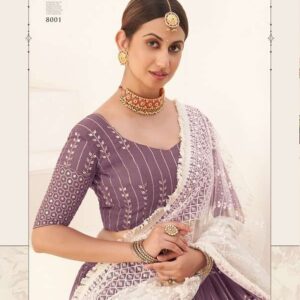aawiya siya vol 1 8001 georgette lavendar lehenga