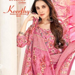 balaji keerthy vol 6 series 6001 to 6010 mix cotton fully stitch pretty look suit in wholesale surat