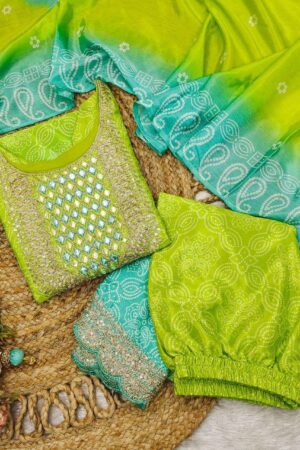 chinon beautiful vibrant green and blue printed suit in wholesale surat 2025 12 04 20 49 43 Home Rehmat Boutique Chinon beautiful vibrant green and blue printed suit in wholesale surat