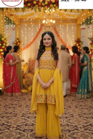 dt devi 3893 georgette fully stitch combo sharara kids suit in wholesale surat