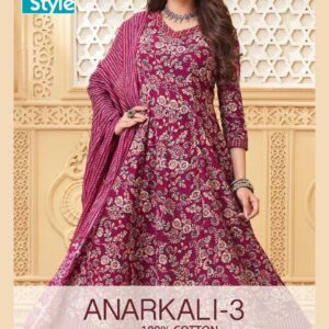 MCM LIFESTYLE ANARKALI VOL 3 Series 306-315 Cotton Classic Wholesale Readymade Churidar Suit in Surat