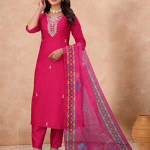 PR 9STAR FASHION GUZARISH COTTON BLEND WITH EMBRODEIRY WORK WITH FANCY DESIGNER READYMADE SUIT IN WHOLESALE SURAT