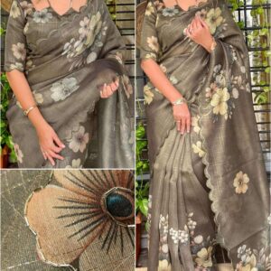 pr ananya tissue cotton sequence work saree in wholesale surat