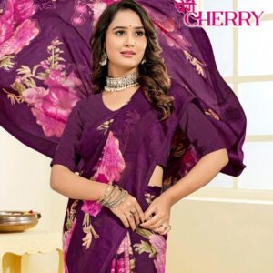 ruchi cherry vol 60 series 40318 A to 40318 F chiffon summer beauty sarees in wholesale surat