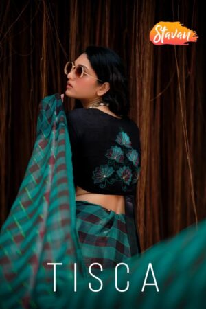stavan tisca series 1001 to 1010 raymond weaving checks stylish saree in wholesale surat
