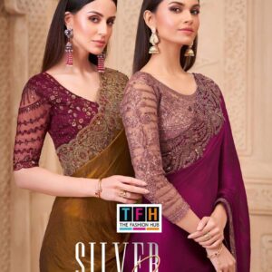 tfh silver screen vol 22 series 32001 to 32018 sartin georgette traditional sarees in wholesale surat