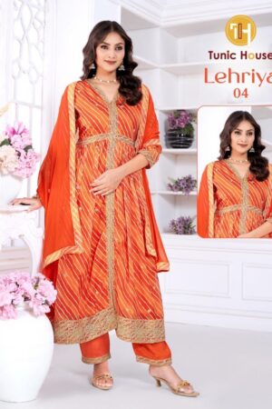 TUNIC HOUSE LEHRIYA SERIES 01 TO 04 DESIGNER FANCY COMBO SET SUIT COLLECTION IN WHOLESALE SURAT