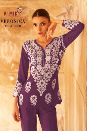 vamika veronica vol 2 gold series 111 heavy rayon kurti with pant
