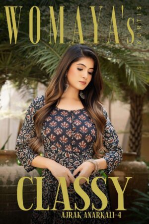womayas classy ajrak anarkali vol 4 series 9311 to 9314 fully stitch pretty cotton suit in wholesale surat