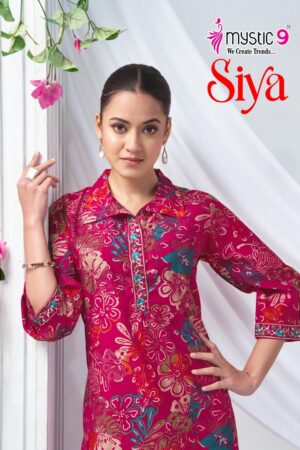 mystic9 siya vol 2 series 2001-2010 Roman Silk kurti with bottom