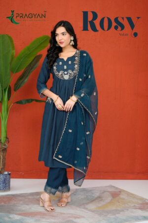 pragyan rosy vol 1 series 1001-1006 VETICAN SILK readymade suit
