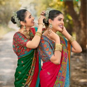 sanskar tex prints banjaran vol 1 series 51001-51006 dull moss wholesale saree